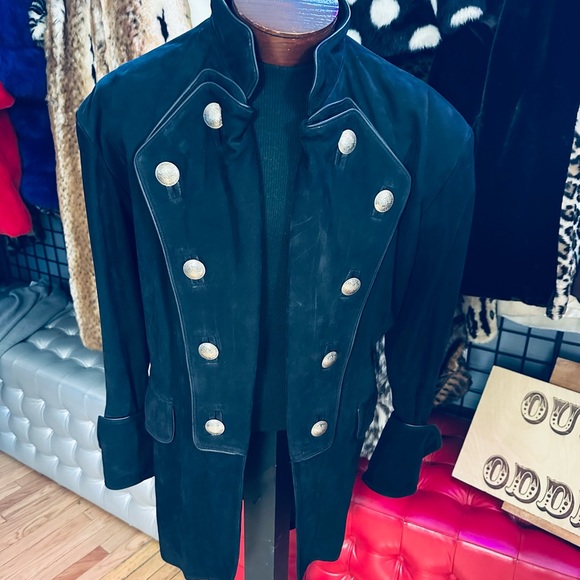 One of a Kind QUALITY Suede Leather Pirate Frock Coat Custom by Pyrate-Style - Picture 12 of 13